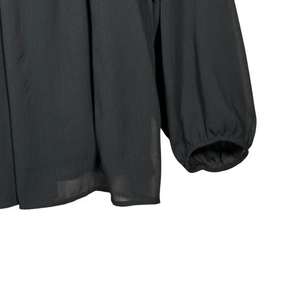 TORRID Black Lace Chiffon Overlay Blouse - Picture 10 of 15